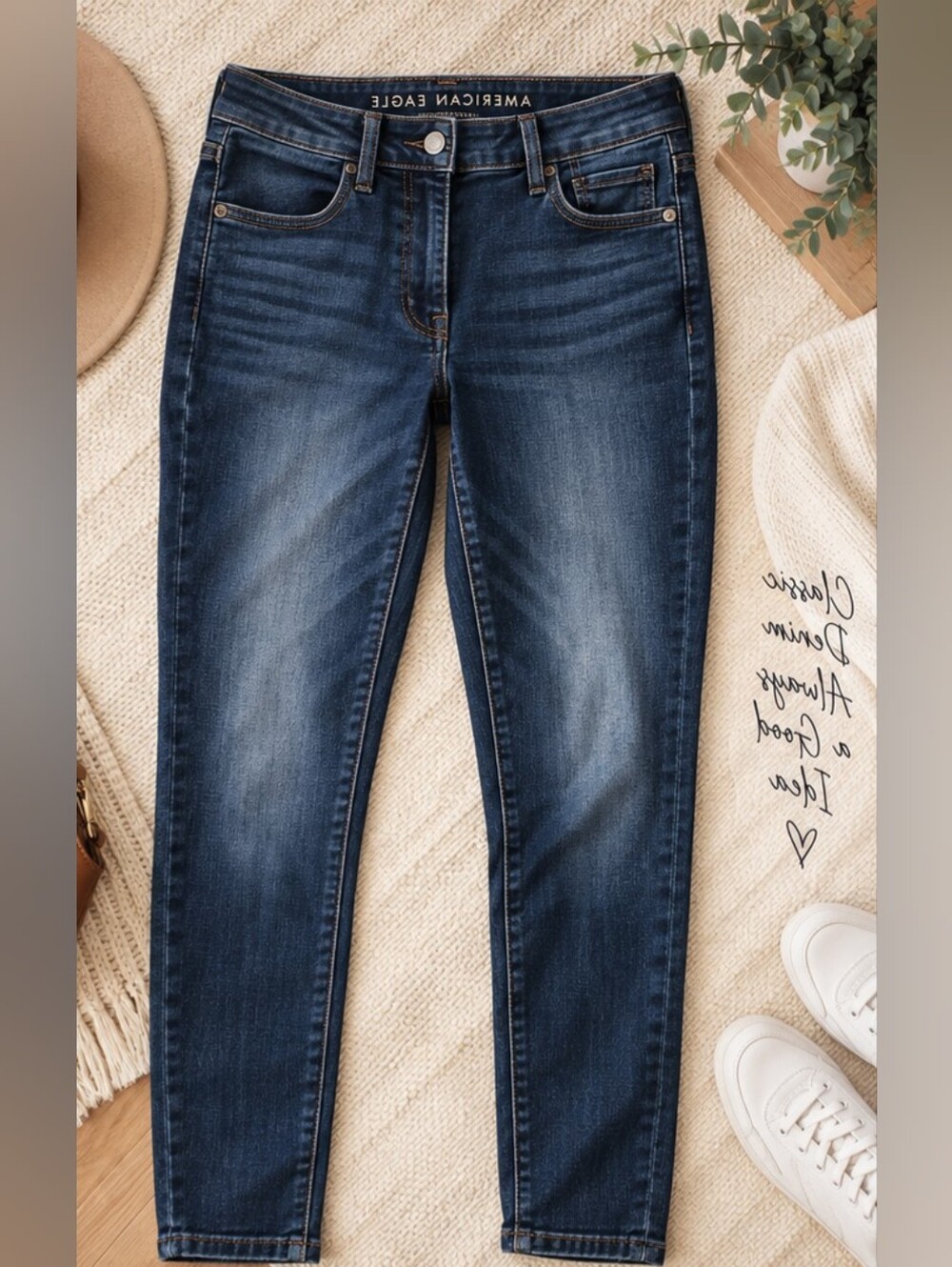 American Eagle Outfitters Women's Dark Wash Skinny Jeans